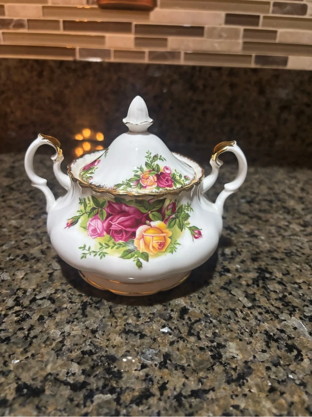 Vintage Royal Albert Old Country Rose Creamer, Sugar Bowl & Gravy Boat Set